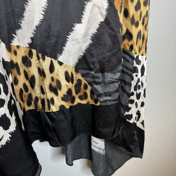 Moschino Swim Coverup Silk Animal Print Kimono One Size Fits Most - Picture 9 of 9